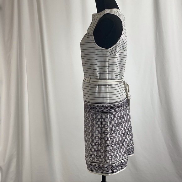 A New Day Black/White Geometric Tie Dress - Picture 4 of 9